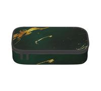 CMJSGG Smeraldo verde intenso toni terra marmo oro, Astuccio per matite, Astuccio per matite Astuccio per penne a matita di grande capacità Borsa per cosmetici