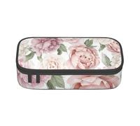 CMJSGG Stagione primaverile Fiori rosa floreali, Astuccio per matite, Astuccio per matite Astuccio per penne a matita di grande capacità Borsa per cosmetici
