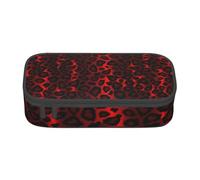 CMJSGG Stampa animalier leopardo rosso scuro, Astuccio per matite, Astuccio per matite Astuccio per penne a matita di grande capacità Borsa per cosmetici