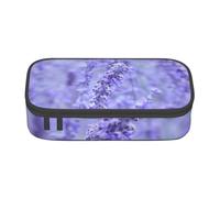 CMJSGG Stampa di fiori colorati lavanda viola, Astuccio per matite, Astuccio per matite Astuccio per penne a matita di grande capacità Borsa per cosmetici
