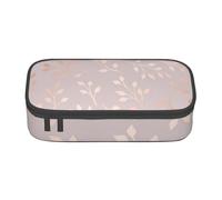 CMJSGG Stampa floreale decorativa in oro rosa, Astuccio per matite, Astuccio per matite Astuccio per penne a matita di grande capacità Borsa per cosmetici
