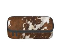 CMJSGG Stampa in pelle di vacchetta rossa e bianca, Astuccio per matite, Astuccio per matite Astuccio per penne a matita di grande capacità Borsa per cosmetici
