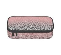 CMJSGG Stampa leopardata con glitter argento oro rosa, Astuccio per matite, Astuccio per matite Astuccio per penne a matita di grande capacità Borsa per cosmetici