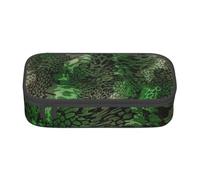 CMJSGG Stampato serpente verde, Astuccio per matite, Astuccio per matite Astuccio per penne a matita di grande capacità Borsa per cosmetici