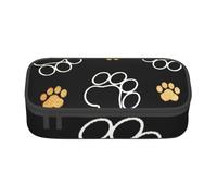 CMJSGG Stampe della zampa del cane Sorie stampate, Astuccio per matite, Astuccio per matite Astuccio per penne a matita di grande capacità Borsa per cosmetici