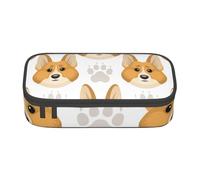 CMJSGG Stampe di zampa di faccia di cane carino, Astuccio per matite, Astuccio per matite Astuccio per penne a matita di grande capacità Borsa per cosmetici