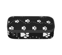 CMJSGG Stile stampa zampa di cane nero, Astuccio per matite, Astuccio per matite Astuccio per penne a matita di grande capacità Borsa per cosmetici