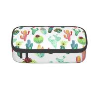 CMJSGG Succulente del cactus dell'acquerello, Astuccio per matite, Astuccio per matite Astuccio per penne a matita di grande capacità Borsa per cosmetici