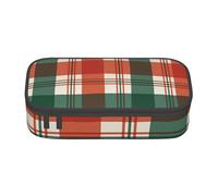CMJSGG Tartan di Natale, Astuccio per matite, Astuccio per matite Astuccio per penne a matita di grande capacità Borsa per cosmetici