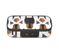 CMJSGG Testa di Doberman con motivo poligonale, Astuccio per matite, Astuccio per matite Astuccio per penne a matita di grande capacità Borsa per cosmetici