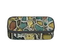 CMJSGG Texture colorata della pelle di serpente, Astuccio per matite, Astuccio per matite Astuccio per penne a matita di grande capacità Borsa per cosmetici