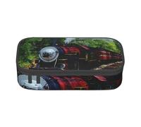 CMJSGG Treno alberi di locomotiva a vapore d'epoca, Astuccio per matite, Astuccio per matite Astuccio per penne a matita di grande capacità Borsa per cosmetici
