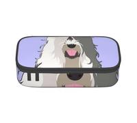 CMJSGG Vecchio cane pastore inglese, Astuccio per matite, Astuccio per matite Astuccio per penne a matita di grande capacità Borsa per cosmetici