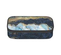 CMJSGG Vernice astratta marmo blu glitter oro, Astuccio per matite, Astuccio per matite Astuccio per penne a matita di grande capacità Borsa per cosmetici