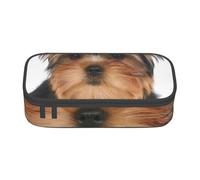 CMJSGG Yorkshire Terrier si trova su bianco, Astuccio per matite, Astuccio per matite Astuccio per penne a matita di grande capacità Borsa per cosmetici