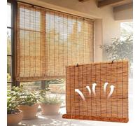 CMJYMX Cortina di bambù, Naturale Tapparella Avvolgibile bambù con Sollevatore for Schermatura della Privacy del Patio, Facili da Installare(110x140CM/43x55IN(WxH))