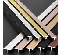 CMJYMX Profilo di Transizione per Pavimenti A T da 90 Cm*3 Strisce di Copertura in Alluminio, Soglia di Dislivello, Finiture di Moquette per Pavimenti in Parquet, Laminato(Iron Gray,0.6cm/0.23in)