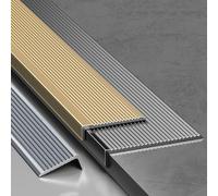 CMJYMX Profilo per Scale - Larghezza 20 30 50.0mm Profilo di Protezione per Angoli A L Bordo, Profilo Metallico Striscia di Transizione per Pavimenti Interni/Esterni(Black,20 * 30.0mm)