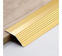 CMJYMX Rampa per Soglia, Striscia di Transizione in Alluminio per Soglia Porta, Strisce di Copertura per Dislivello di 6~20.0mm, 8~30.0mm Adatta per Soglie, Rampe Et al(Gold,5.5cm/2.16in)