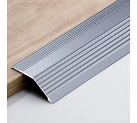 CMJYMX Rampa per Soglia, Striscia di Transizione in Alluminio per Soglia Porta, Strisce di Copertura per Dislivello di 6~20.0mm, 8~30.0mm Adatta per Soglie, Rampe Et al(Iron Gray,7.5cm/2.95in)