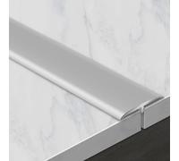 CMJYMX Soglia di Dislivello Pavimento con Profilo A T, Profilo di Raccordo, Listelli di Collegamento A Pavimento, Strisce di Copertura Adatta per Soglie, Rampe, Mattonelle(Silver,3.30cm/1.29in)