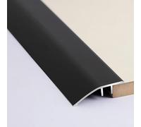 CMJYMX Striscia di Soglia 90cm, Striscia di Transizione per Pavimenti in Laminato, Rampa per Soglia per Dislivello di 7-15.0mm per Unire Le Fughe del Pavimento/Piastrelle(Black)