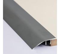 CMJYMX Striscia di Soglia 90cm, Striscia di Transizione per Pavimenti in Laminato, Rampa per Soglia per Dislivello di 7-15.0mm per Unire Le Fughe del Pavimento/Piastrelle(Iron Gray)