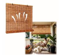 CMJYMX Tapparella Avvolgibile bambù, Tende A Rullo Cortina di bambù, Filtranti La Luce, Ideali per Verande, Patii E per La Privacy Esterna, Facili da Installare(100x200CM/39x79IN(WxH))