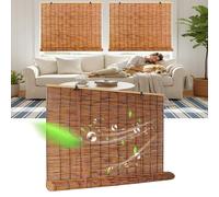 CMJYMX Tenda A Rullo in bambù da Esterno 50 70 90 120 140 150cm, Cortina di bambù Tapparella Avvolgibile Bamboo Ideali per Verande, Pergolati E Balconi(130x190CM/51x74IN(WxH))