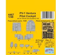 CMK 129-4467 PARTI STAMPATE IN 3D PV-1 VENTURA PILOT COCKPIT 1/48