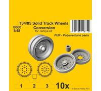 CMK 129-8060 T34/85 Set di conversione ruote a binario solido 1/48
