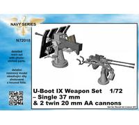 CMK 129-N72018 - 1:72 U-Boat Ix Arma Set-Single Aa per Revell Kit - Nuovo