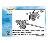 CMK 129-N72020 U-BOOT IX SET CONVERSIONE ARMI NUOVO CANNONE DA 105 MM E...