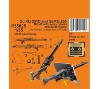 CMK 129-P35025 - 1:3 5 Sd.kfz 251D/250A MG 42 Con Armor Shiels And Pivot Monte