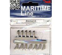 CMK Bismarck Armamento Secondario Sacchi Antiesplosione 12 1:200 Trumpeter