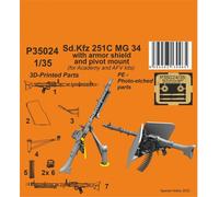 CMK P35024 - 1/35 - Sd.kfz 251C MG 34 Con Armor Shiels And Pivot Monte - Nuovo