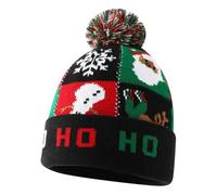 CMLDJBD Berretto Lavorato a Maglia Cappello Arricciata di Neve Natale per Uomini E Donne Protezione All'orecchio Caldo in Lana-b-Una Taglia