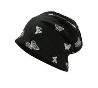 CMLDJBD Berretto Lavorato a Maglia Cappello per Pile Farfalla Stampata di Nicchia con da Panino Che Vede Il Viso-Nero-m (54-58 Cm)