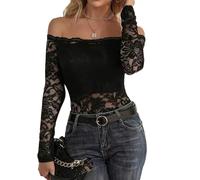CMLDJBD Donna Maglietta Sexy Cropped Floral Loce Sweetheart Top Women Long Slip Fit Shit Streetwear Y2k Outing Streetwear-Nero-XXL