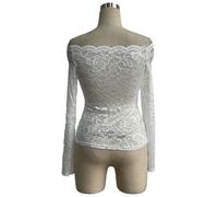 CMLDJBD Donna Maglietta Sexy Cropped Floral Loce Sweetheart Top Women Long Slip Fit Shit Streetwear Y2k Outing Streetwear-Bianco-m