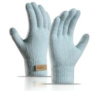 CMLDJBD Guanti Inverno Nuovi A Doppio Strato Femminile -Azzurro
