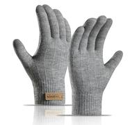 CMLDJBD Guanti Inverno Nuovi A Doppio Strato Femminile -Grigio