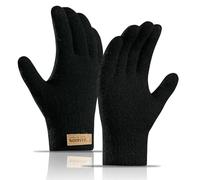CMLDJBD Guanti Inverno Nuovi A Doppio Strato Femminile -Nero