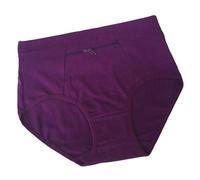 CMLDJBD Slip Donna Cotone 3 Pezzi di Mutandine Femminili con Cerniera, Biancheria Intima di Cotone di Grandi Dimensioni con Tasca Innovativa -b-m-3pc