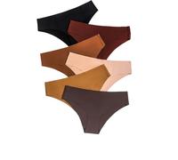 CMLDJBD Slip Donna Cotone 6 Pezzi Set Mutandine Senza Cuciture per Le Donne Mutandine da Donna in Seta Ghiacciata Mutandine da Donna Traspiranti Biancheria Intima Femminile -set2-s-6 Pezzi