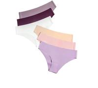 CMLDJBD Slip Donna Cotone 6 Pezzi Set Mutandine Senza Cuciture per Le Donne Mutandine da Donna in Seta Ghiacciata Mutandine da Donna Traspiranti Biancheria Intima Femminile -set3-l-6 Pezzi
