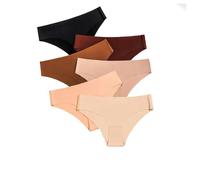 CMLDJBD Slip Donna Cotone 6 Pezzi Set Mutandine Senza Cuciture per Le Donne Mutandine da Donna in Seta Ghiacciata Mutandine da Donna Traspiranti Biancheria Intima Femminile -set1-xl-6 Pezzi