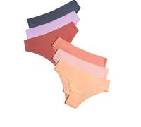 CMLDJBD Slip Donna Cotone 6 Pezzi Set Mutandine Senza Cuciture per Le Donne Mutandine da Donna in Seta Ghiacciata Mutandine da Donna Traspiranti Biancheria Intima Femminile -set4-m-6 Pezzi