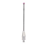 CMM Touch Probe Stylus | M2 Thread Tungsten Carbide Rod & Red Performance Ball | High Stability Stylus for Machine Tools/Coordinate Measuring (0035)