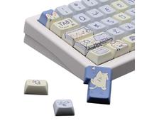 Cmokifuly Cat Cute Keycaps MDA Profile Keycaps, Custom PBT Keycaps per Tastiera Meccanica, 148 Tasti Dye Sub Cute Key Cap (Blu)